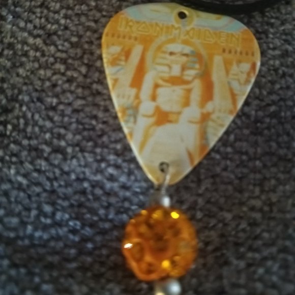 IRON MAIDEN Jewelry Iron Maiden Guitar Pick Necklace Poshmark